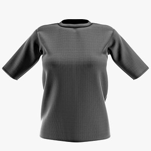 Basic half-sleeve T-shirt Female 3D