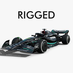 Mercedes W14 F1 RIGGED 3D model