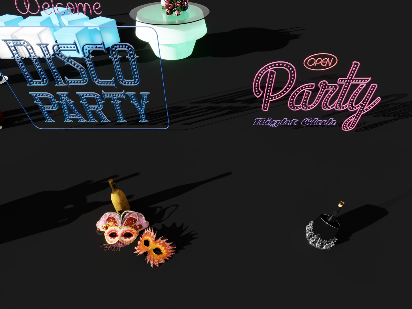 Disco Party Props  Decoration Set 3D model https://p.turbosquid.com/ts-thumb/Yz/5jODav/1K/props5/png/1783157359/1920x1080/fit_q87/ba6b1daa3ed99ab966454a1d11c39f7af3fcc5db/props5.jpg