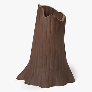 3D cartoon tree stump model