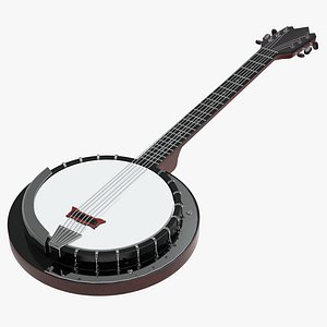 3D musical instrument banjo model