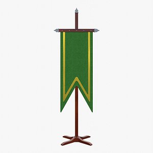 Banner with Stand Serrated Green model