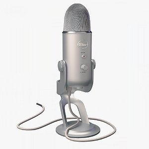 blue yeti usb microphone 3D model