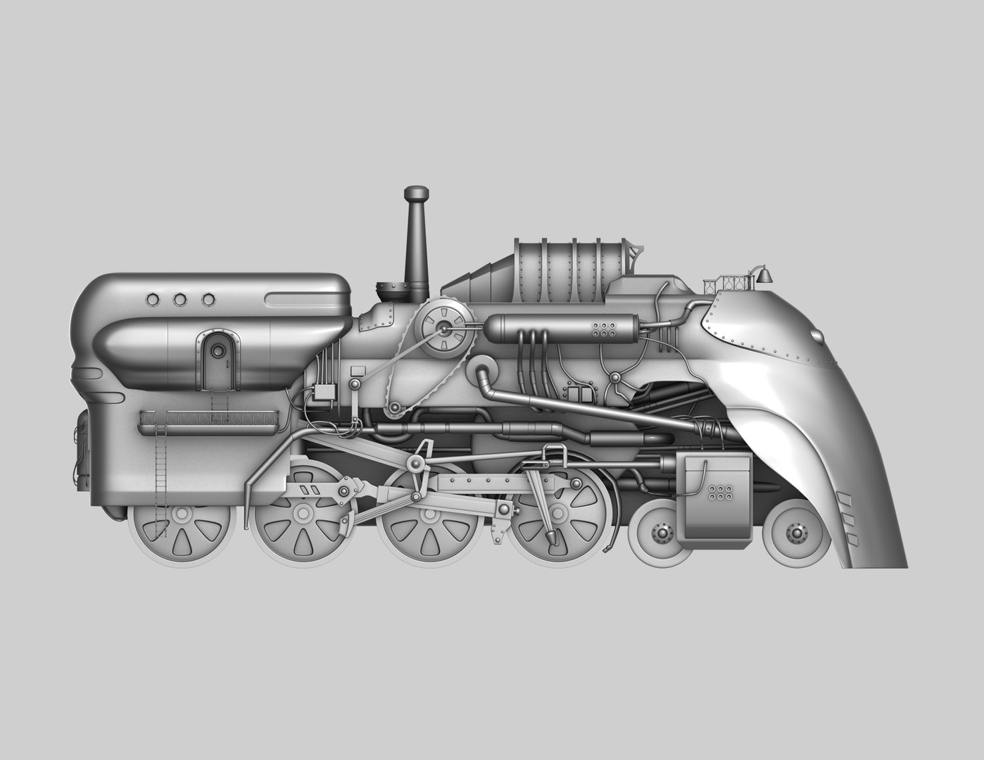 3d Model Steam Train