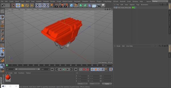 modelo 3d Camión Inclinable Uline Rojo - TurboSquid 2068912