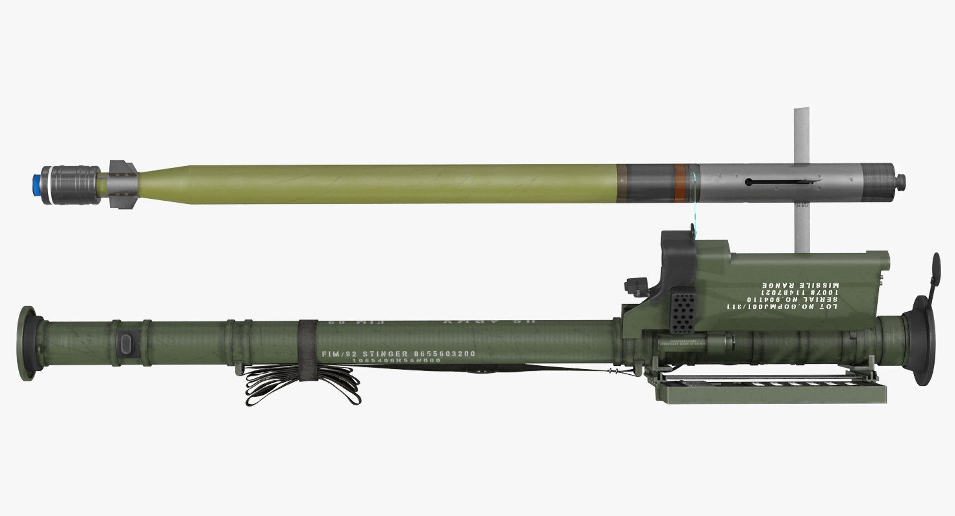 FIM 92 Stinger Set Rigged 3D model preview