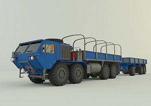 3D model Assy hemtt A4 trailer 3D model