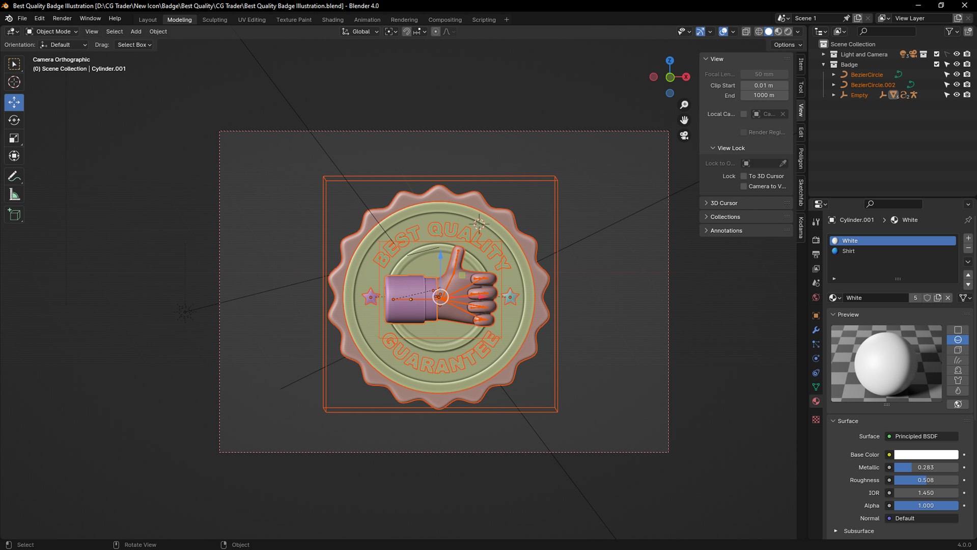 Best Quality Badge 3D Illustration 3D Model - TurboSquid 2230875