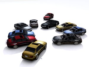 Collection Low poly cars