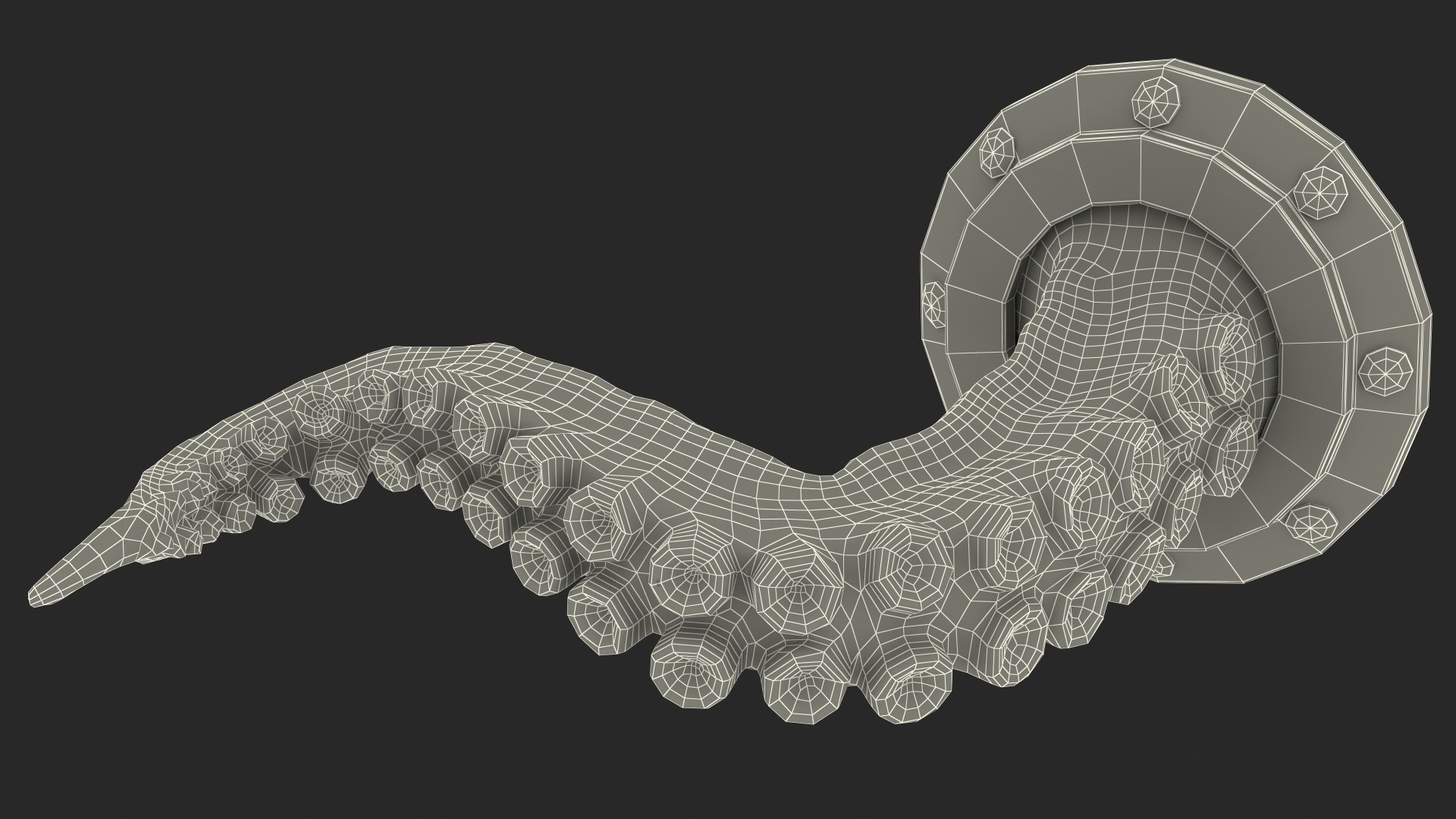 3D Octopus Tentacle Wall Art Sculpture model - TurboSquid 1987233
