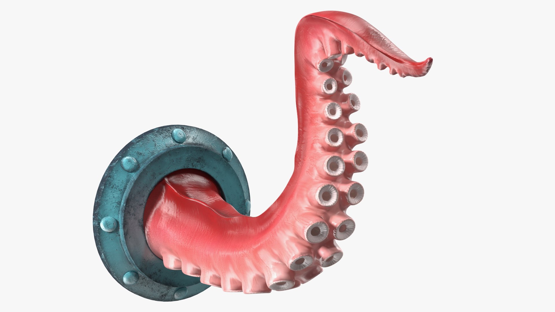 Octopus Tentacle Wall Art Sculpture 3D model preview