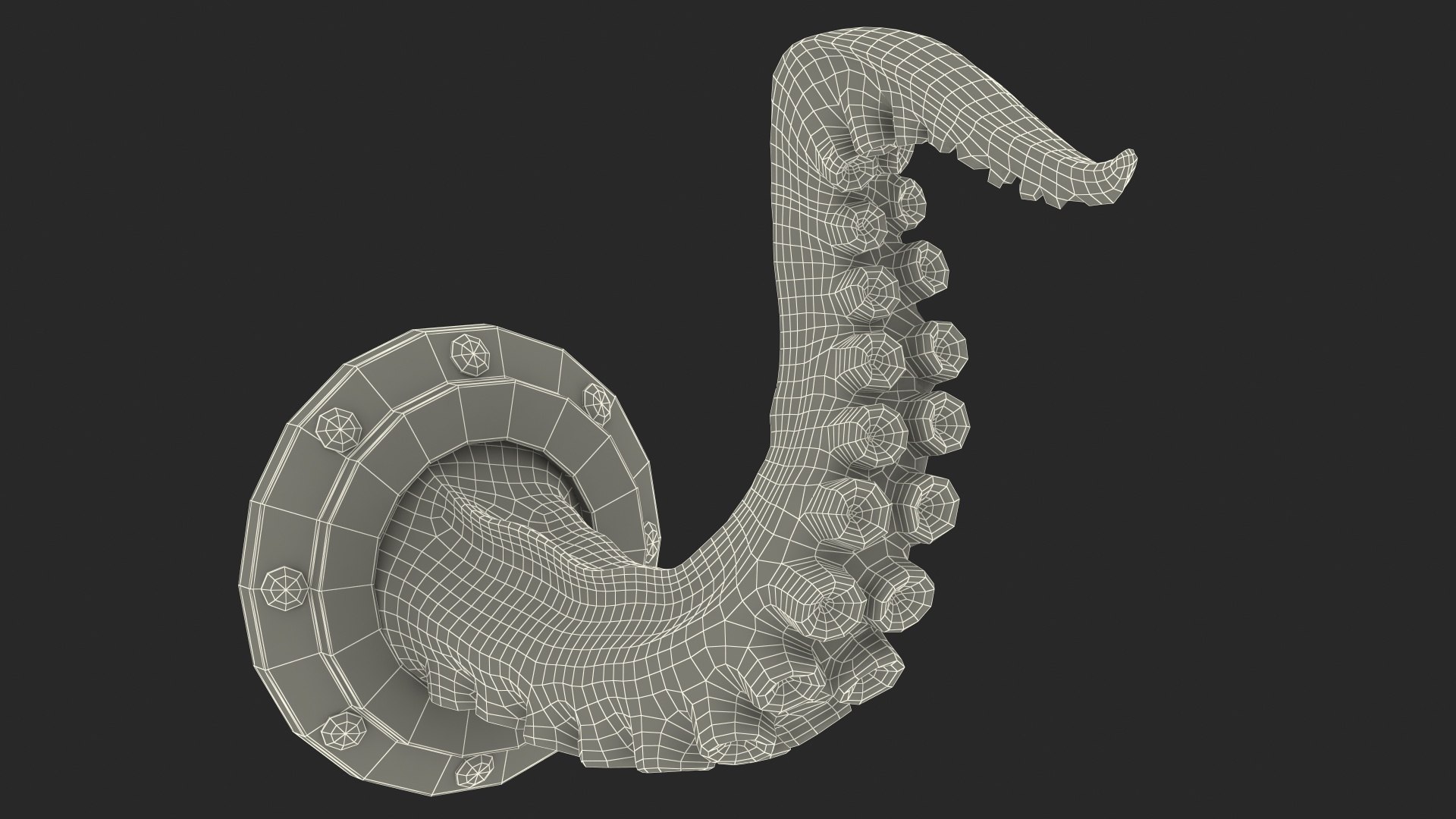 3D Octopus Tentacle Wall Art Sculpture model - TurboSquid 1987233