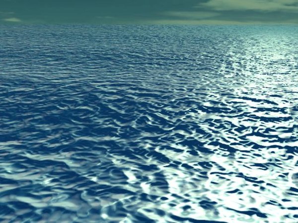 wave sea animation 3d model