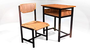 3d school desk