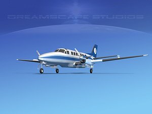 3d model of beechcraft airliner turboprop