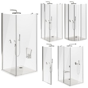 3D shower cabins ravak chrome model