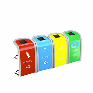 recycle bins 3D model