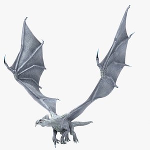 3ds max white dragon character