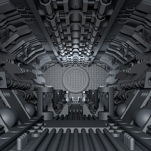 Sci-Fi Futuristic Cyberpunk Corridor 3D