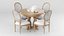 Table de salle à manger ronde Aelin d'Ethan Allen, chaise d'appoint Chrystiane