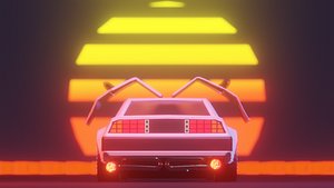 DeLorean Low Poly Custom model