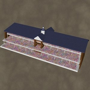 grandstands zipped 3d model