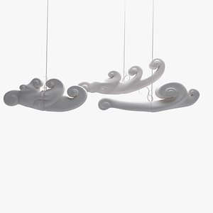 3D model cloud cartoon