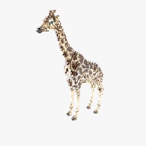 voxel giraffe 3d max