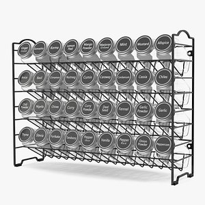 Spice rack for 4oz square spice jars by quickvibes, Download free STL  model
