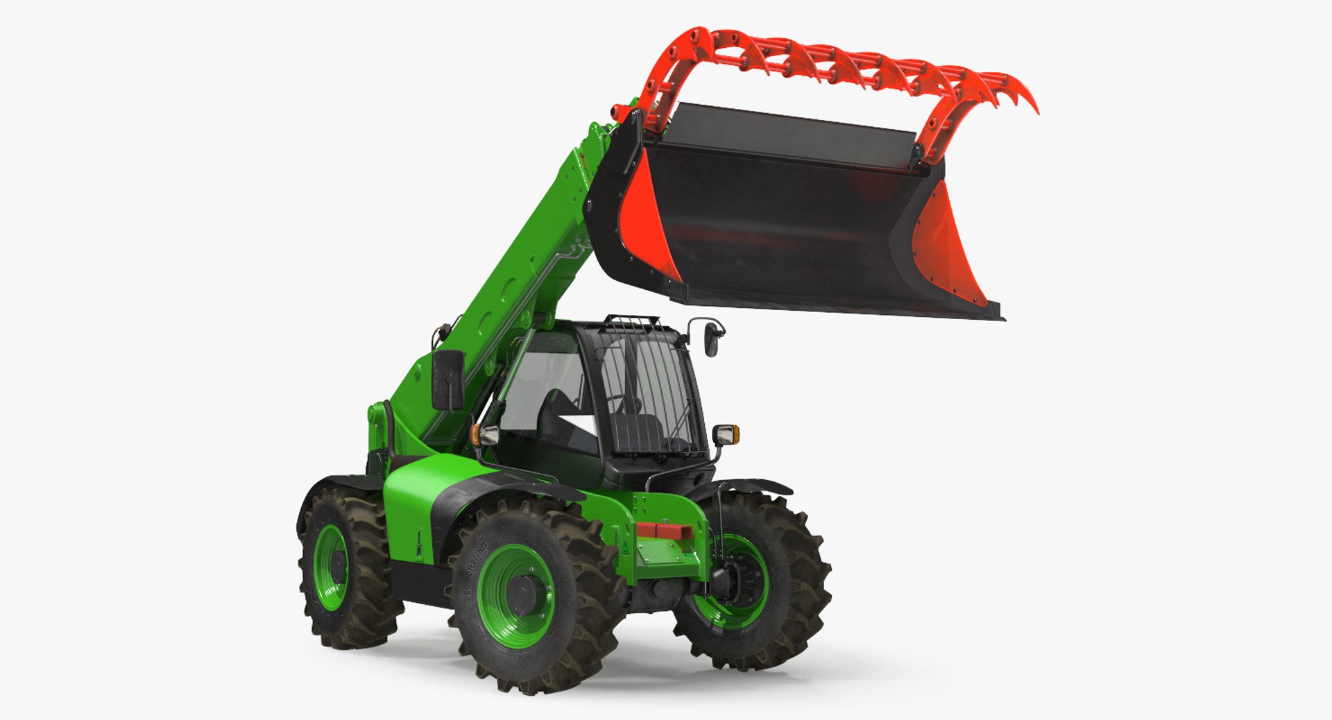Hydraulic Forklift Bucket Generic Rigged 3D Model 3D model preview