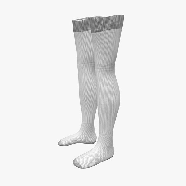 Striped High Socks 3D model - TurboSquid 1767609