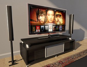 entertainment coffee table 3d model