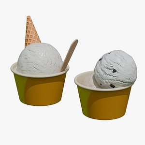3D Ice Cream Dessert Cup