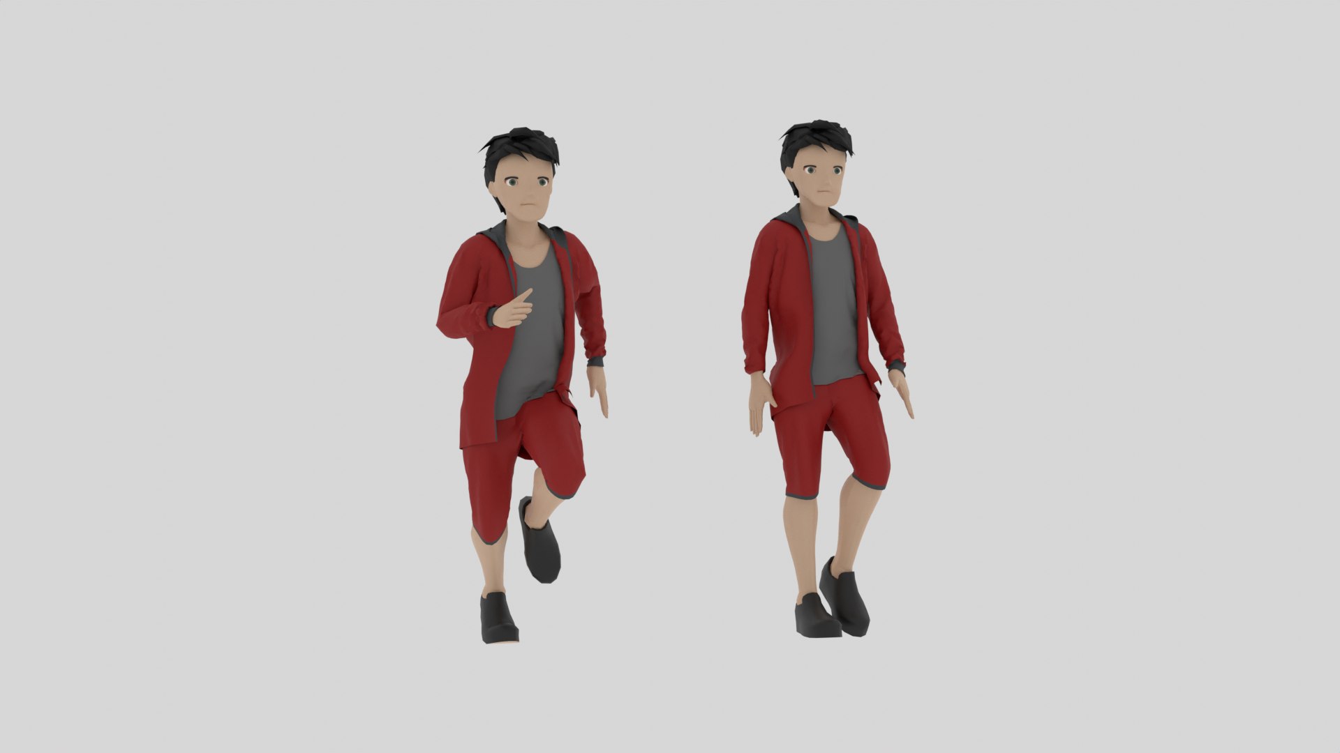 Cartoon Character Walking And Running Animation 3D Model - TurboSquid ...