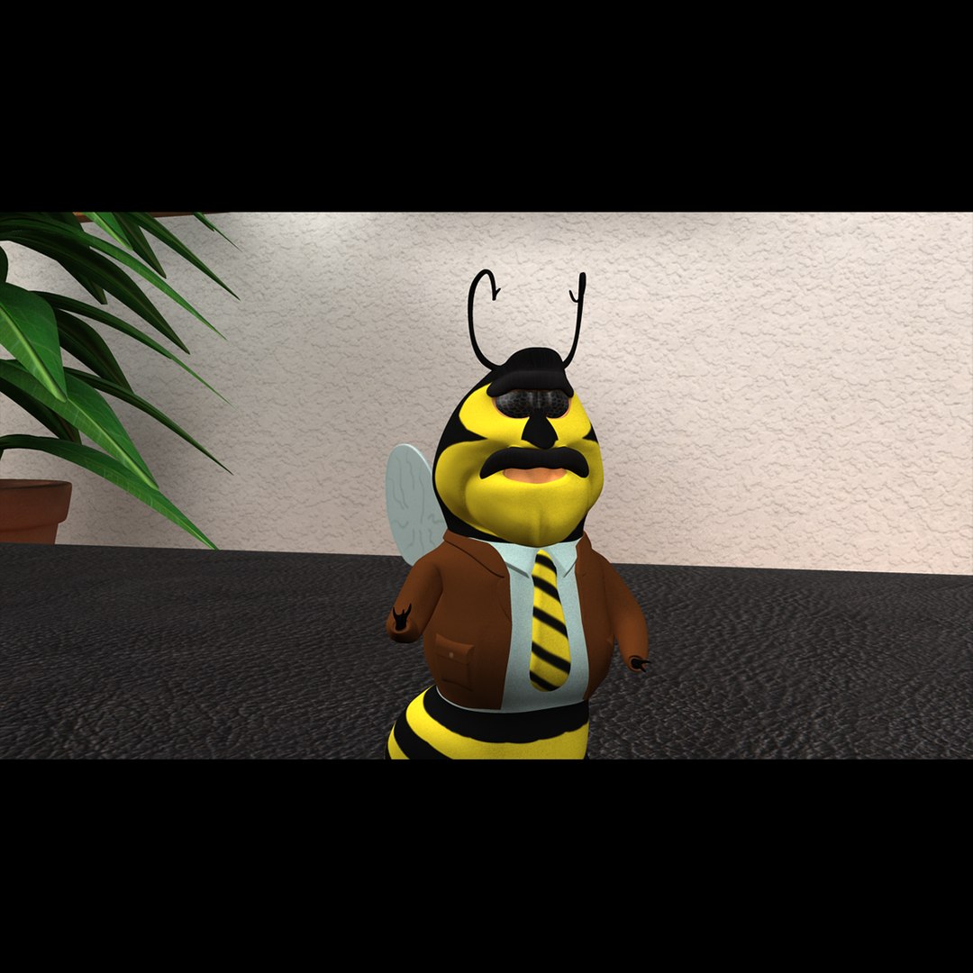 3D Cartoon Bee Character Rigged - TurboSquid 1194053