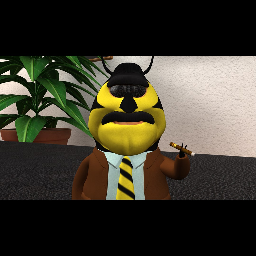 3D Cartoon Bee Character Rigged - TurboSquid 1194053