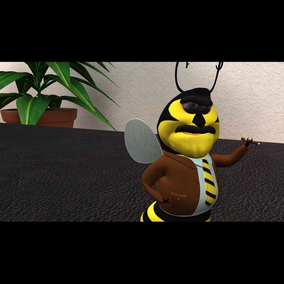 3D Cartoon Bee Character Rigged - TurboSquid 1194053