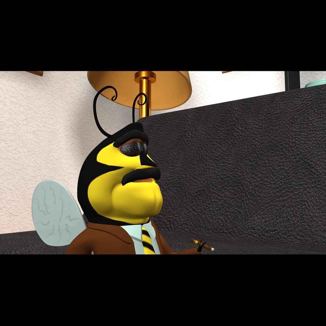 3D Cartoon Bee Character Rigged - TurboSquid 1194053