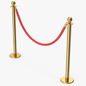 3D model Gold Rope Berrier