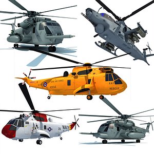 3D Military Helicopter Models