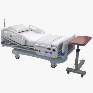 Hospital Bed and Medical Table 3D model