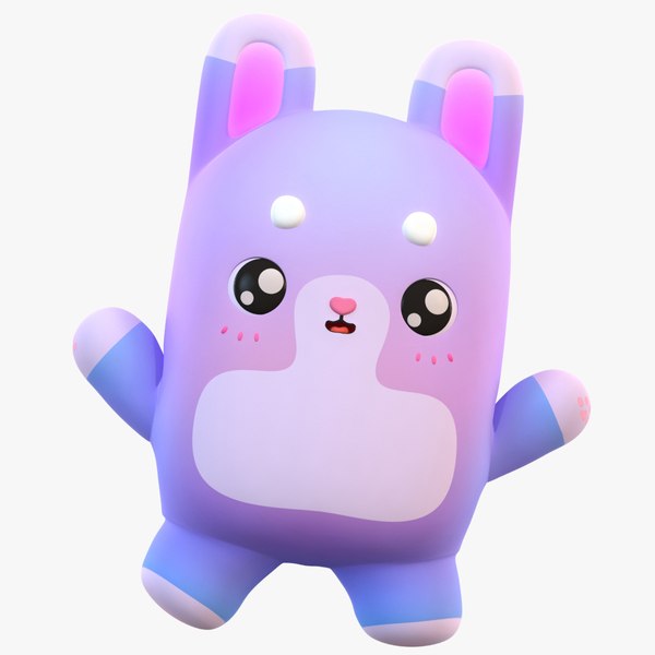 cute cartoon bunny 3D model