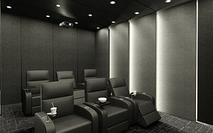3D room home theater corona design