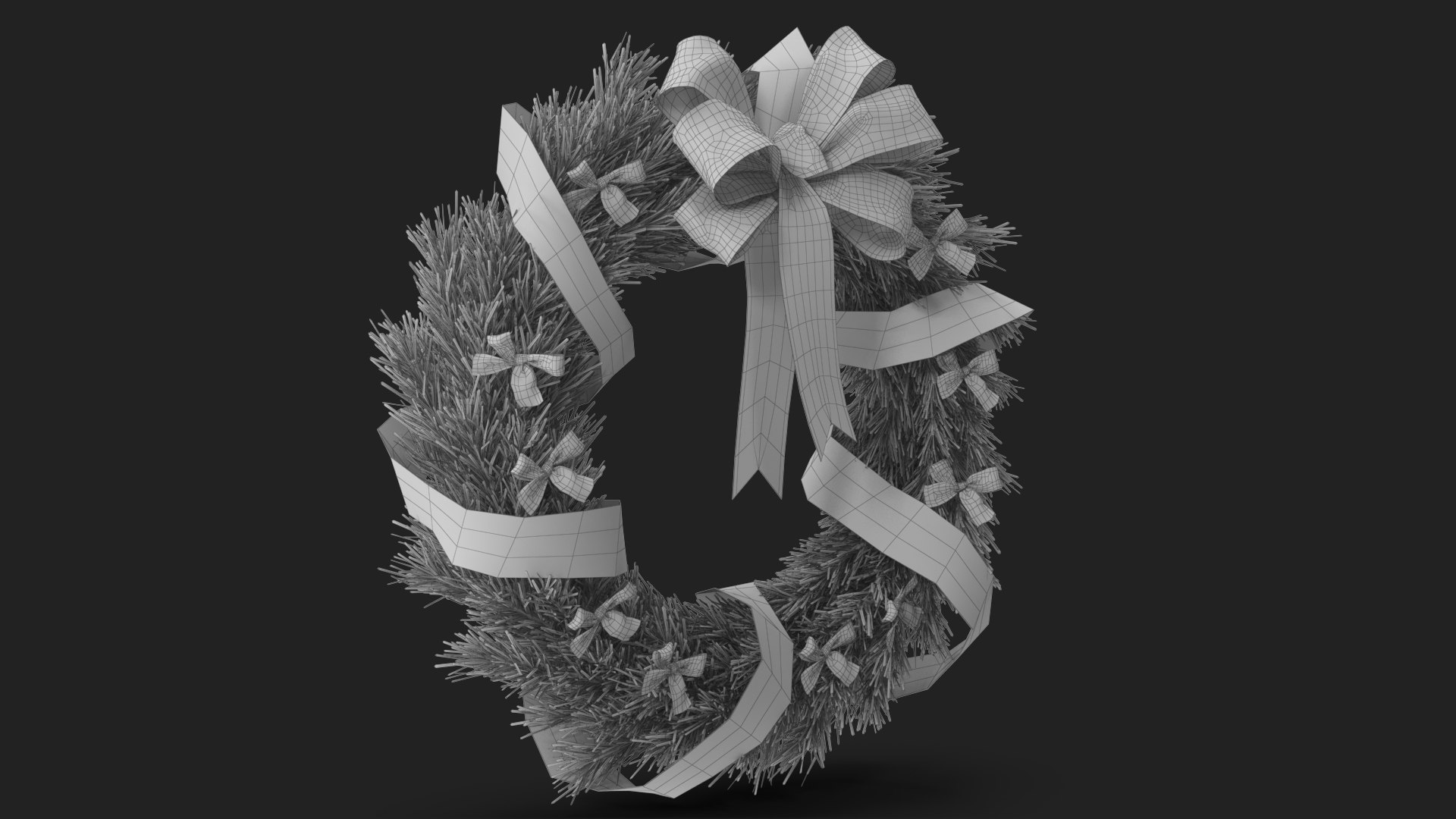 Christmas Wreath with Bows and Ribbon model https://p.turbosquid.com/ts-thumb/Z0/cuKfG5/Gv/wireframe_03/jpg/1632634840/1920x1080/fit_q87/fe9b5db2e24a8bc6cf6dac976c1a15288cd85cba/wireframe_03.jpg