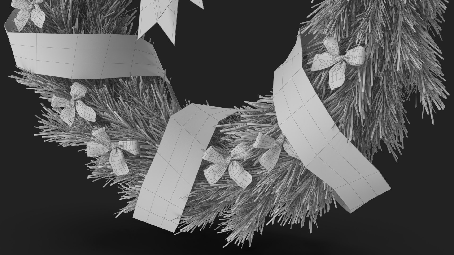 Christmas Wreath with Bows and Ribbon model https://p.turbosquid.com/ts-thumb/Z0/cuKfG5/uG/wireframe_10/jpg/1632634917/1920x1080/fit_q87/982658940583b7d43cbf014f5d9ebd903a7898e7/wireframe_10.jpg