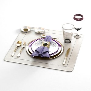 3ds max dinnerware table set