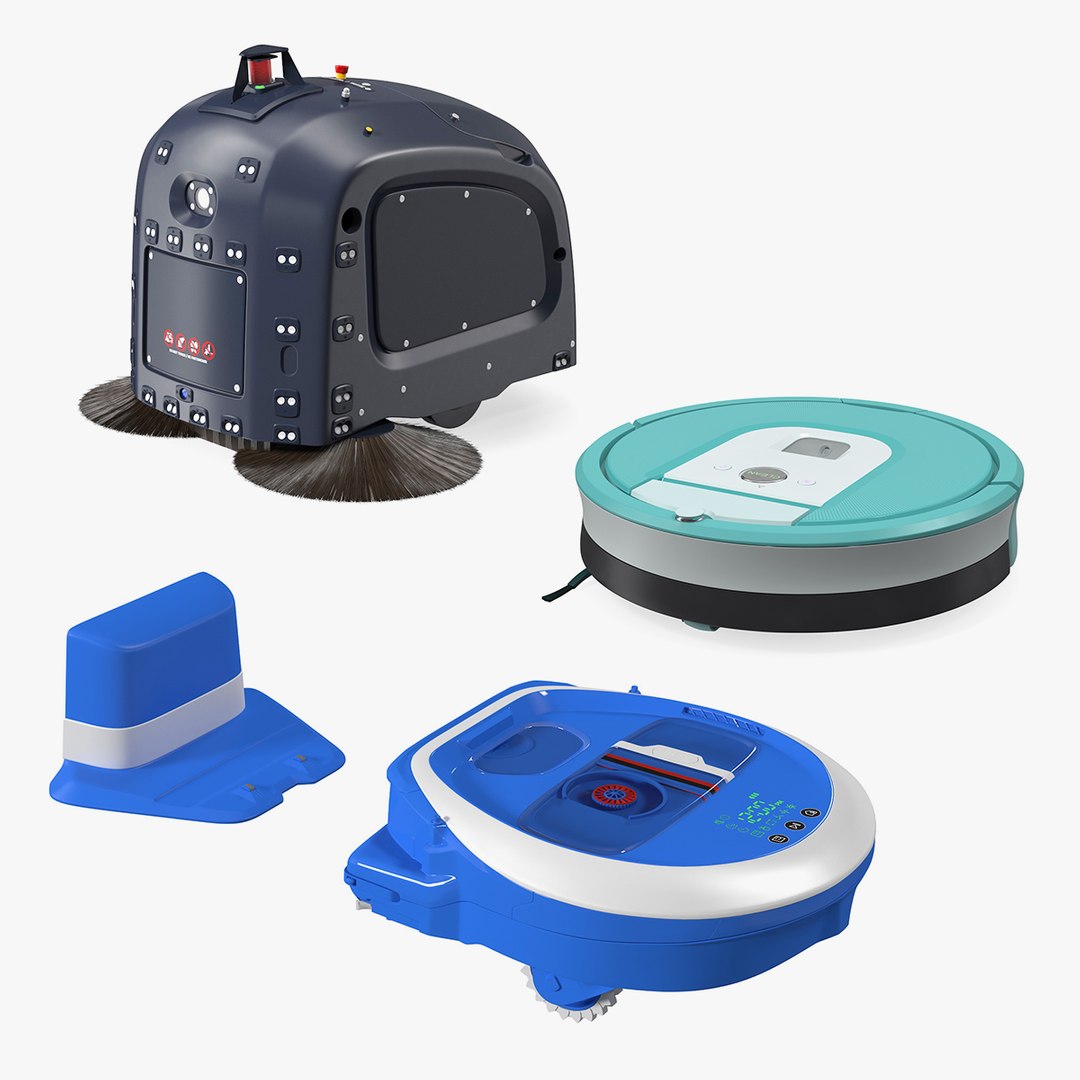 Robotic Vacuum Cleaners Collection 2 3D model preview