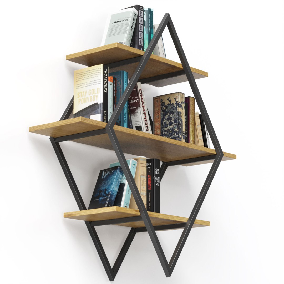 Open Books And Hanging Book Shelves 3D Model TurboSquid 2082907