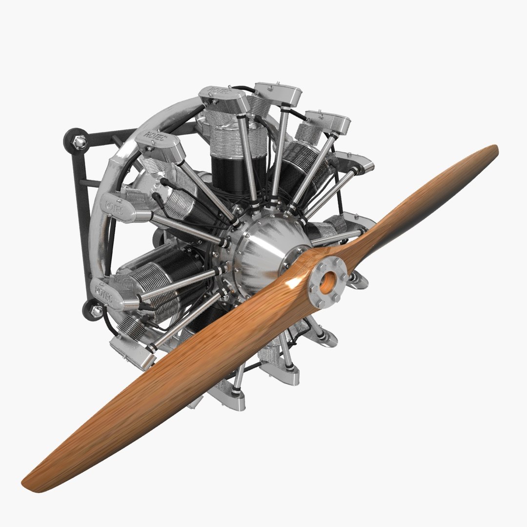rotec r2800 radial engine 3ds