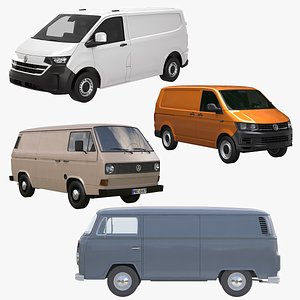 3D VW Transporter Set model